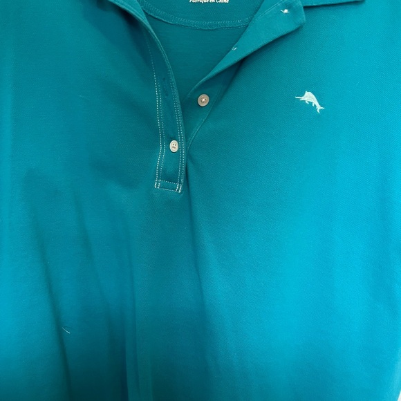 Tommy Bahama Ladies Polo Style or Golf Top Bright Blue Size XL - Picture 5 of 9
